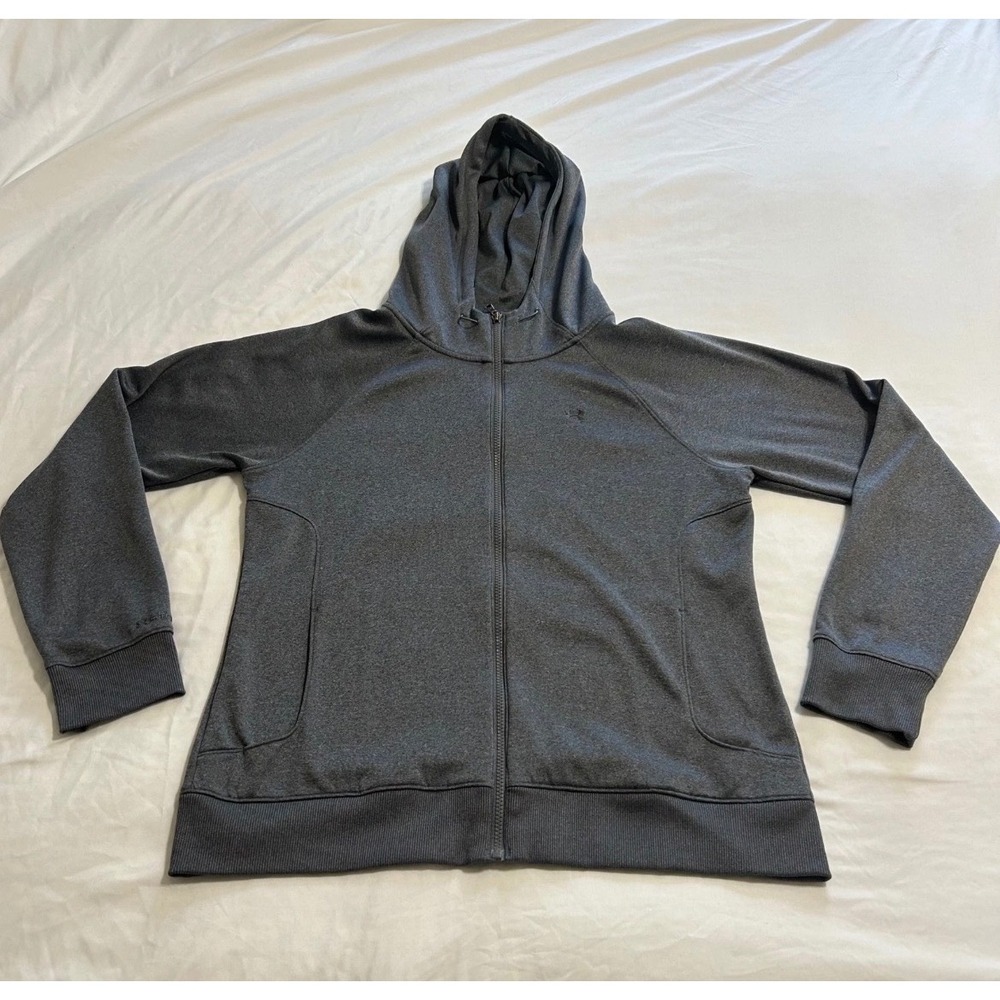 Under Armour Storm Full Zip Hoodie Womens XL Gray Heathered Fleece Jacket